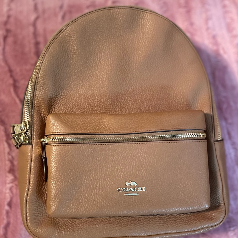 Leather Coach Medium Backpack